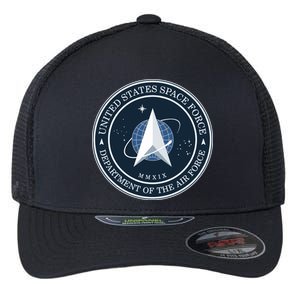 New United States Space Force Logo 2020 Flexfit Unipanel Trucker Cap