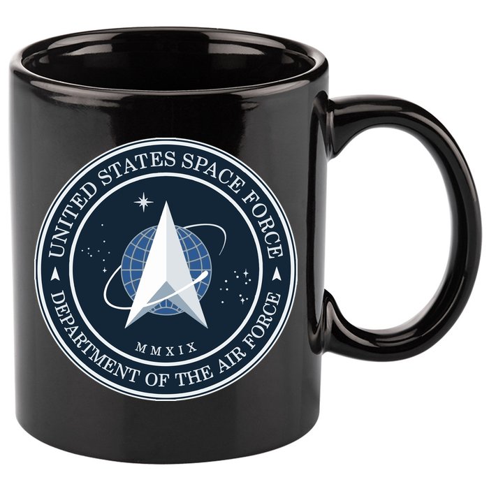 New United States Space Force Logo 2020 11oz C Handle Ceramic Mug