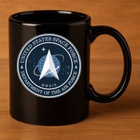 New United States Space Force Logo 2020 11oz C Handle Ceramic Mug
