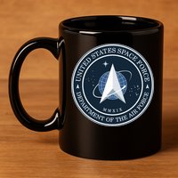 New United States Space Force Logo 2020 11oz C Handle Ceramic Mug