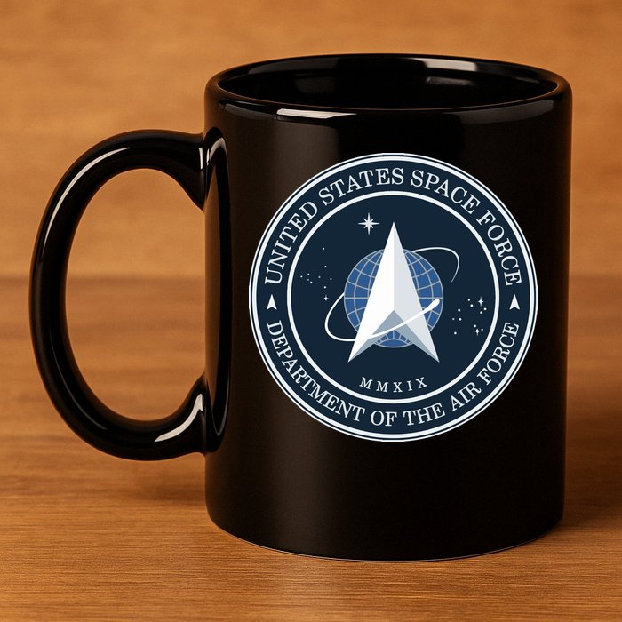 New United States Space Force Logo 2020 11oz C Handle Ceramic Mug