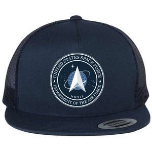 New United States Space Force Logo 2020 Flat Bill Trucker Hat