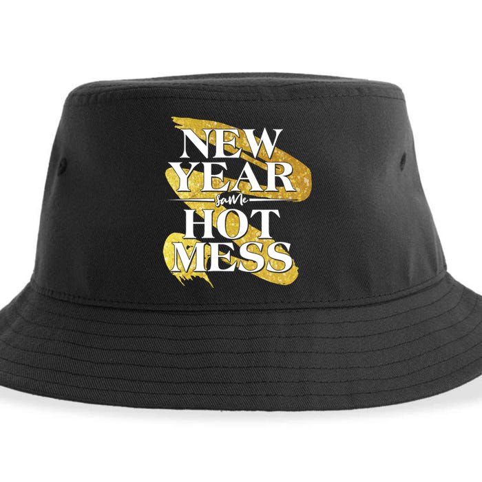 New Year Same Hot Mess Sustainable Bucket Hat