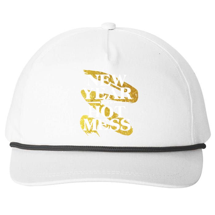 New Year Same Hot Mess Snapback Five-Panel Rope Hat