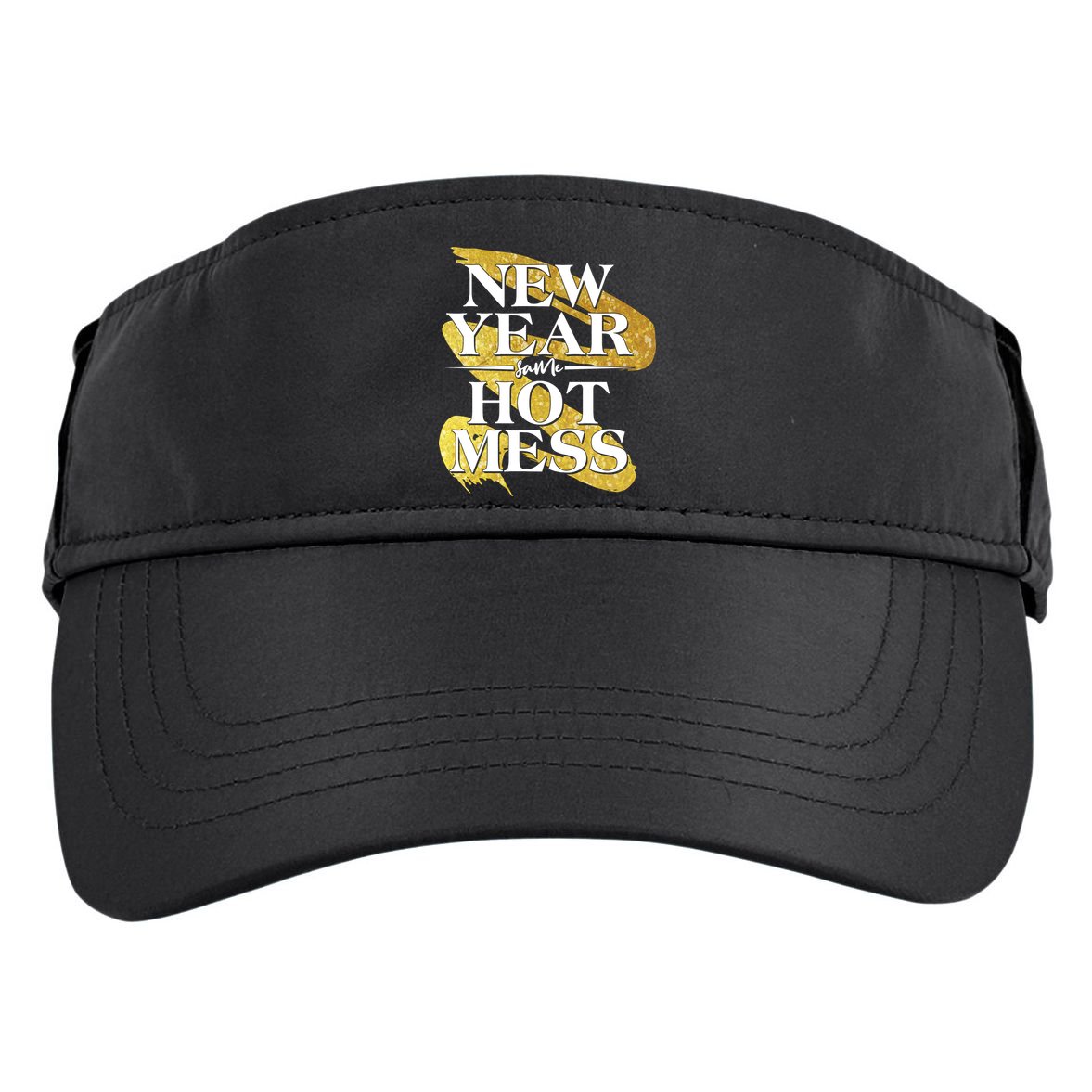 New Year Same Hot Mess Adult Drive Performance Visor