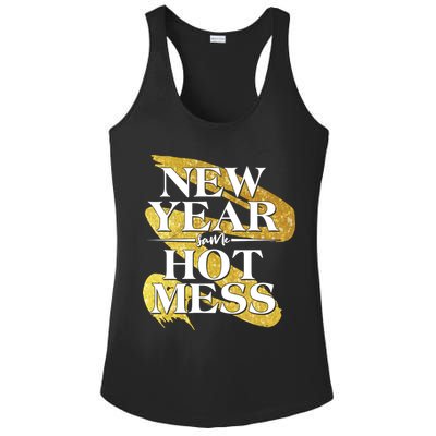 New Year Same Hot Mess Ladies PosiCharge Competitor Racerback Tank