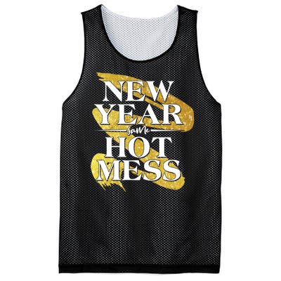 New Year Same Hot Mess Mesh Reversible Basketball Jersey Tank