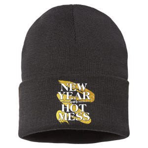 New Year Same Hot Mess Sustainable Knit Beanie