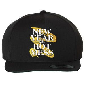 New Year Same Hot Mess Wool Snapback Cap