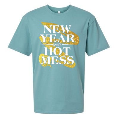 New Year Same Hot Mess Sueded Cloud Jersey T-Shirt