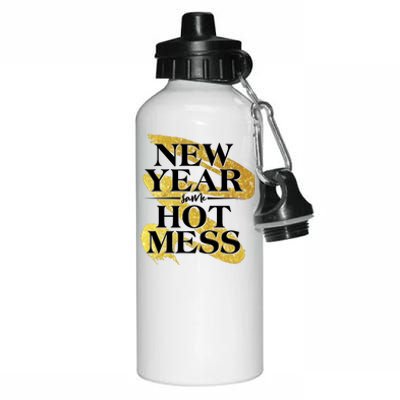 New Year Same Hot Mess Aluminum Water Bottle 