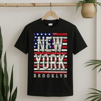 New York - City of Dreams Typography - Brooklyn USA T-Shirt