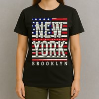 New York - City of Dreams Typography - Brooklyn USA T-Shirt