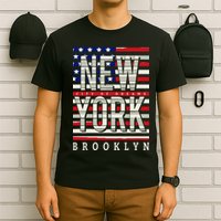 New York - City of Dreams Typography - Brooklyn USA T-Shirt