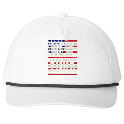 New York - City of Dreams Typography - Brooklyn USA Snapback Five-Panel Rope Hat