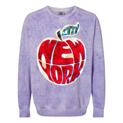 New York City Big Apple Colorblast Crewneck Sweatshirt