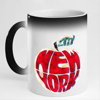 New York City Big Apple 11oz Black Color Changing Mug