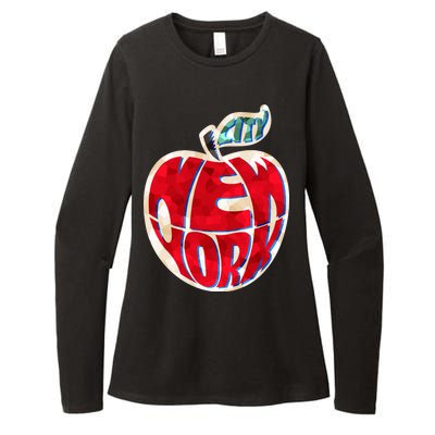 New York City Big Apple Womens CVC Long Sleeve Shirt