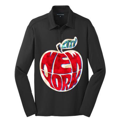 New York City Big Apple Silk Touch Performance Long Sleeve Polo