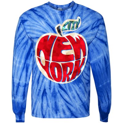 New York City Big Apple Tie-Dye Long Sleeve Shirt