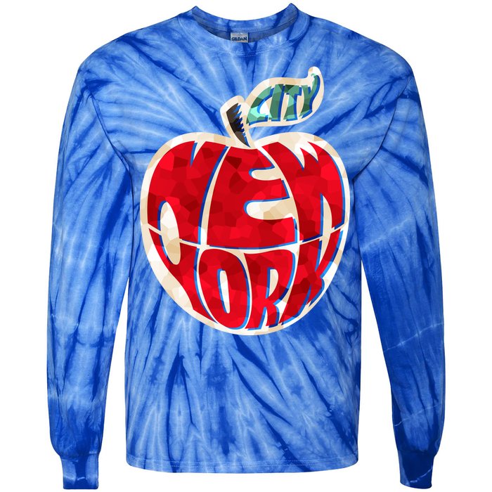 New York City Big Apple Tie-Dye Long Sleeve Shirt