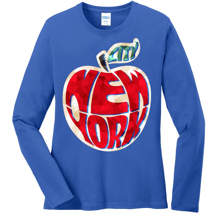 New York City Big Apple Ladies Long Sleeve Shirt