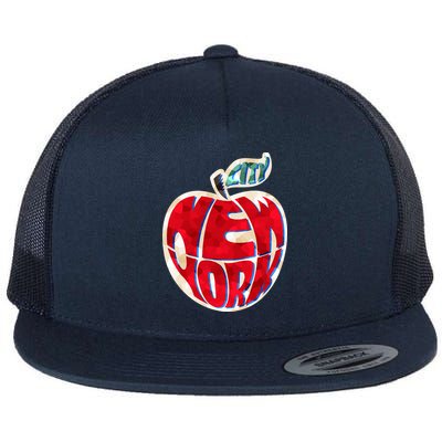 New York City Big Apple Flat Bill Trucker Hat