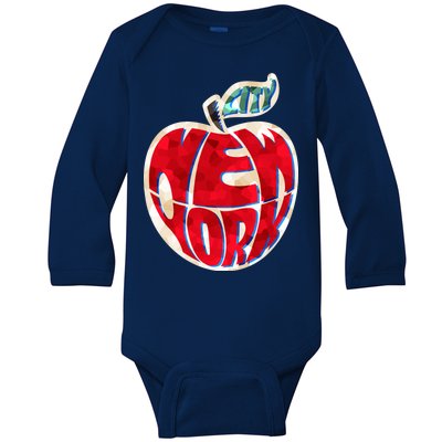 New York City Big Apple Baby Long Sleeve Bodysuit