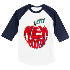 New York City Big Apple Baseball Sleeve Shirt