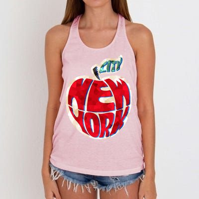 New York City Big Apple Women's Knotted Racerback Tank