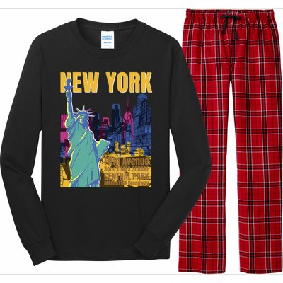 New York City Liberty Statue Long Sleeve Pajama Set