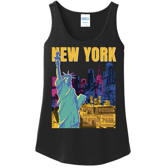 New York City Liberty Statue Ladies Essential Tank