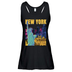 New York City Liberty Statue Ladies Essential Flowy Tank