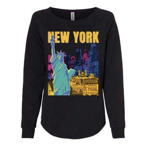 New York City Liberty Statue Womens California Wash Sweatshirt