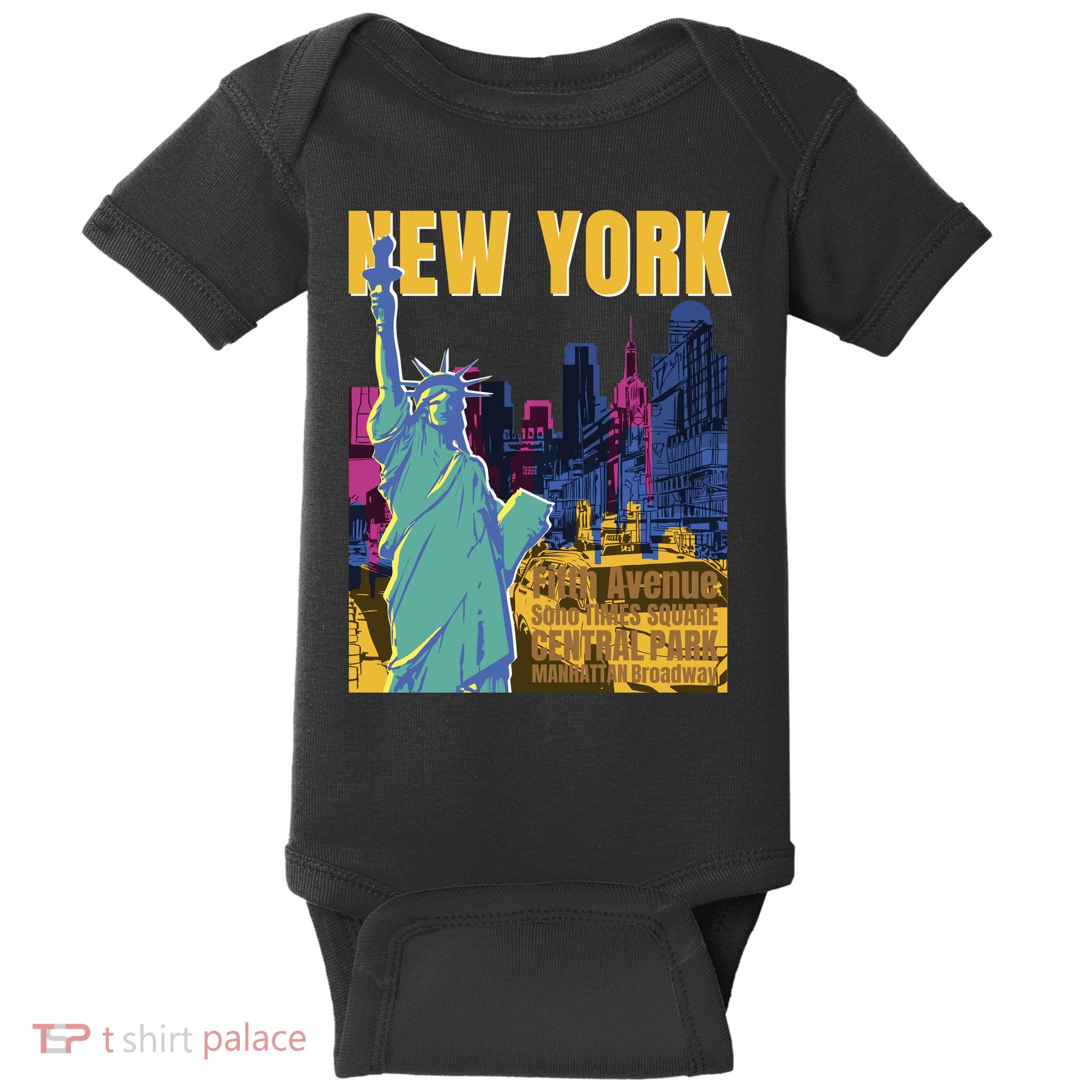New York City Liberty Statue Baby Bodysuit
