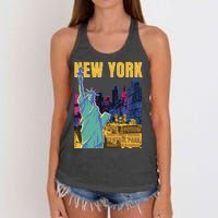 New York City Liberty Statue Women's Knotted Racerback Tank