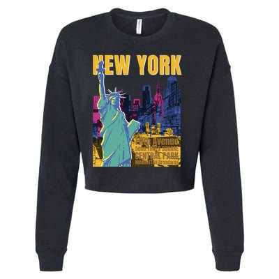 New York City Liberty Statue Cropped Pullover Crew
