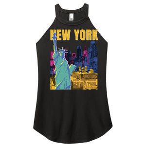 New York City Liberty Statue Women's Perfect Tri Rocker Tank