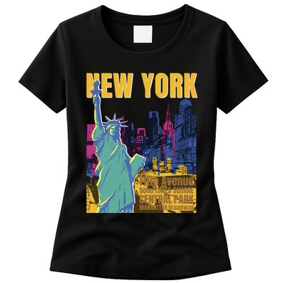 New York City Liberty Statue Womens T-Shirt