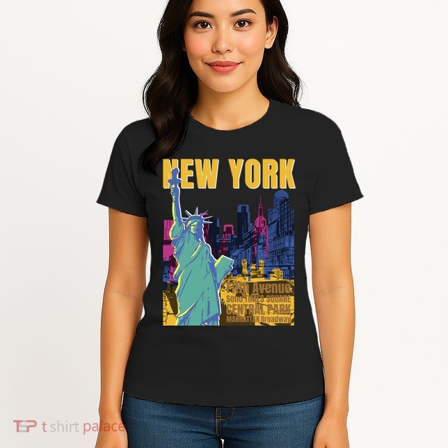 New York City Liberty Statue Womens T-Shirt