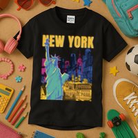 New York City Liberty Statue Kids T-Shirt