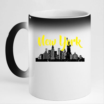 New York City Logo 11oz Black Color Changing Mug