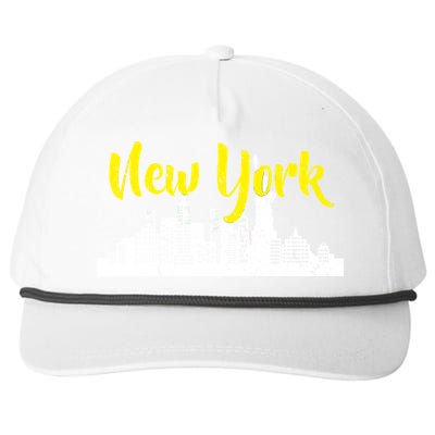 New York City Logo Snapback Five-Panel Rope Hat