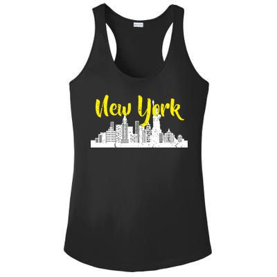 New York City Logo Ladies PosiCharge Competitor Racerback Tank