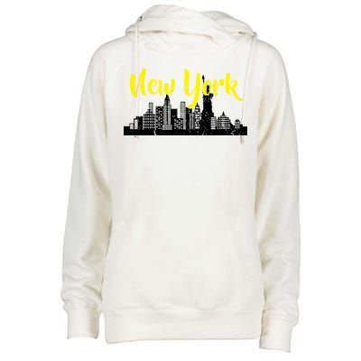 New York City Logo Womens Funnel Neck Pullover Hood