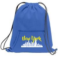 New York City Logo Sweatshirt Cinch Pack Bag