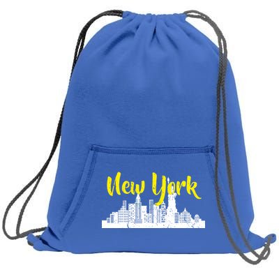 New York City Logo Sweatshirt Cinch Pack Bag