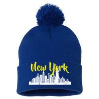 New York City Logo Pom Pom 12in Knit Beanie