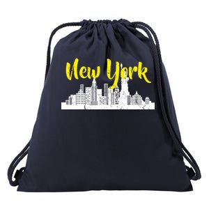 New York City Logo Drawstring Bag