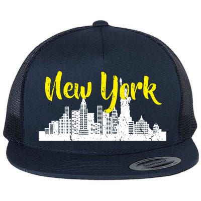 New York City Logo Flat Bill Trucker Hat